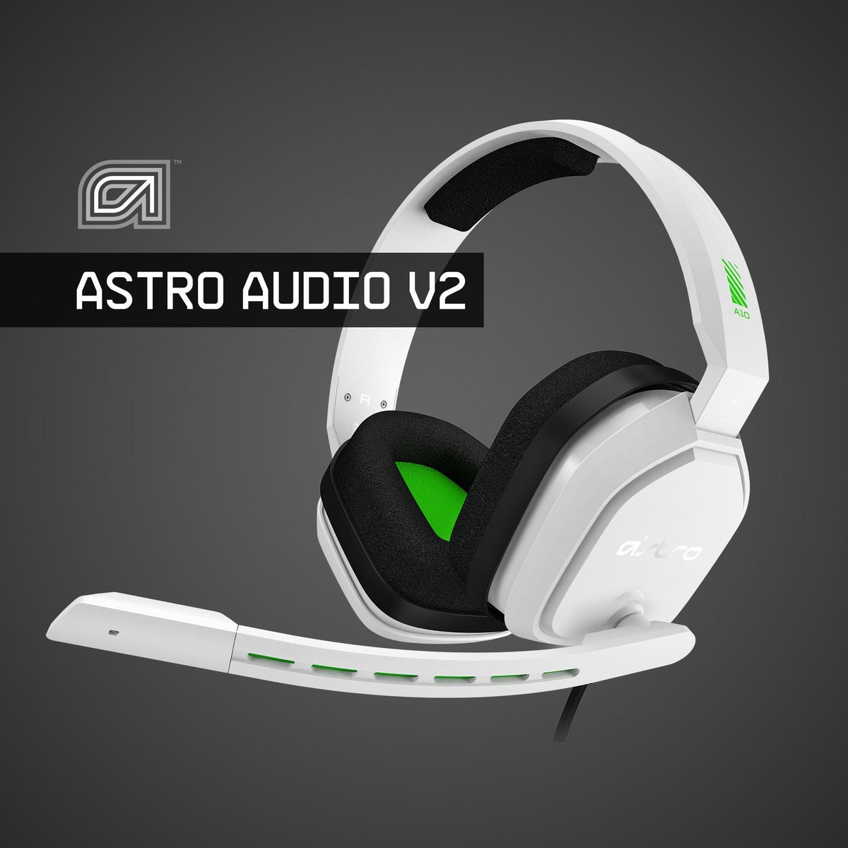 Astro A10 Gaming Headset voor PC, PS5, PS4, Xbox Series X|S, Xbox One -/Groen - Wit
