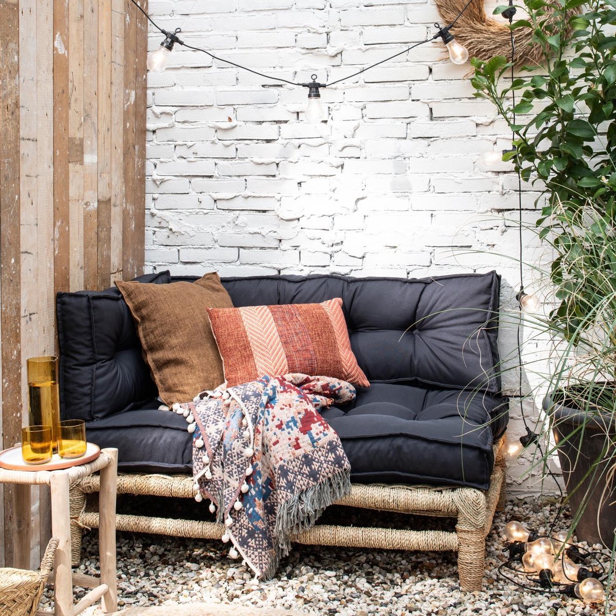 Summerset Boulevard Pallet Zitkussen 80 x 120 cm - Zwart