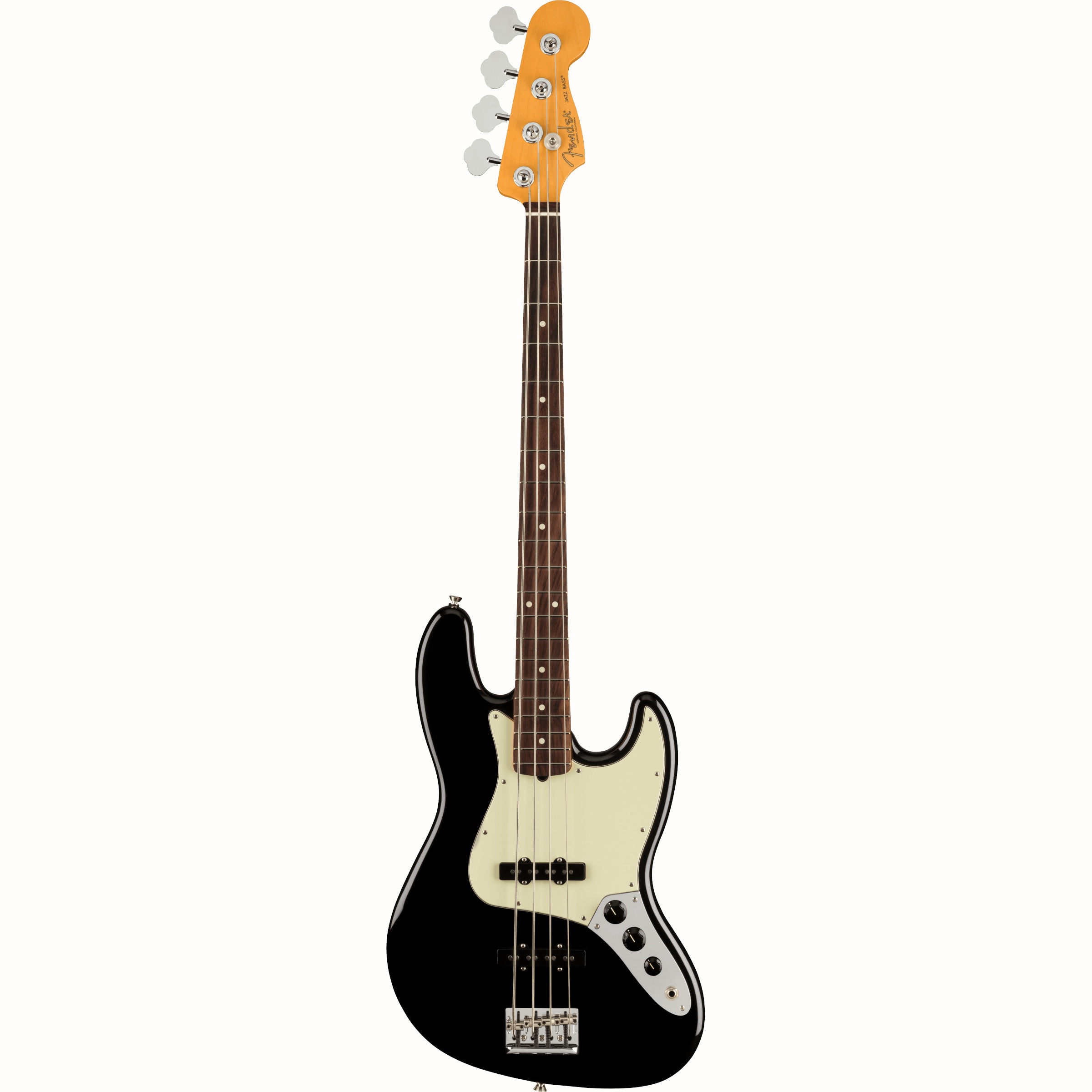 Fender American Professional II Jazz Bass Black RW elektrische basgitaar met koffer