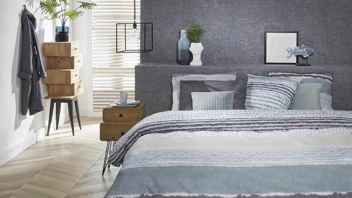 Huismerk Premium Dekbedovertrek - 240 x 220 cm - Blauw