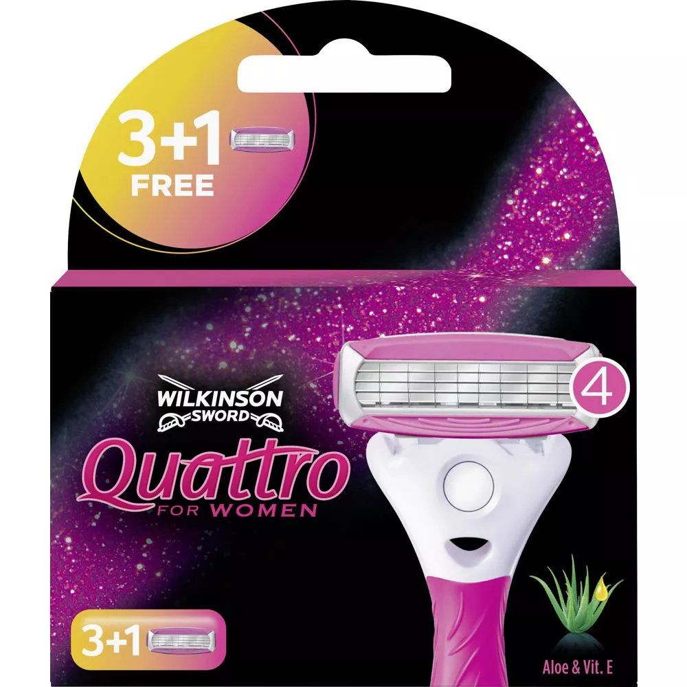 Wilkinson Sword Quattro For Women Scheermesjes - 4 Stuks