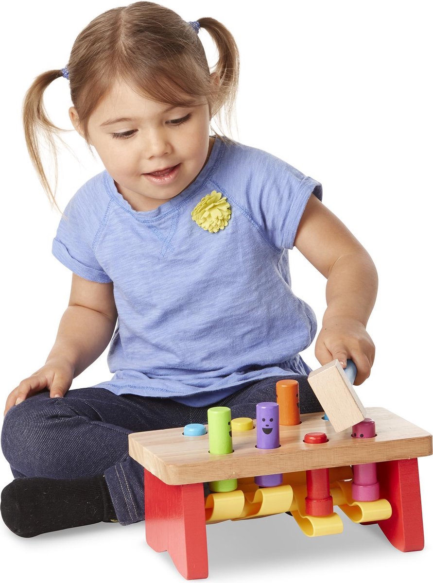 Melissa & Doug houten hamerbank