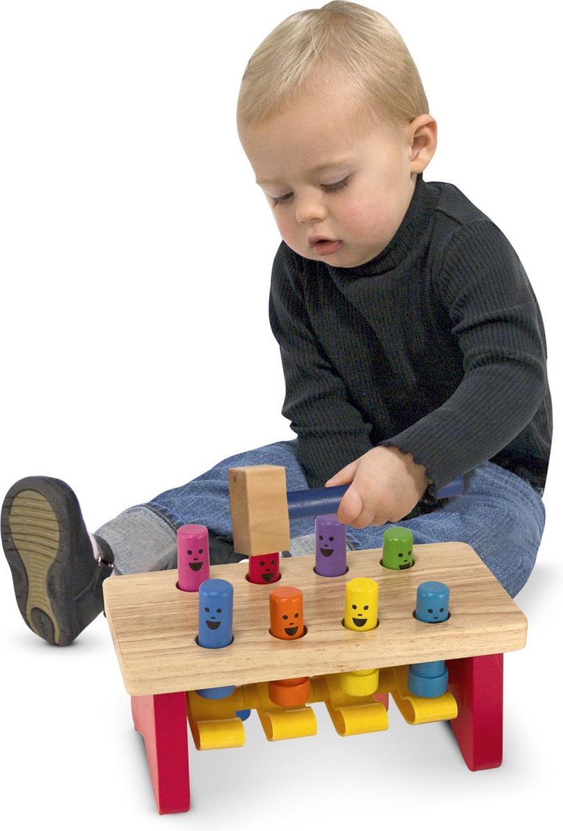 Melissa & Doug houten hamerbank