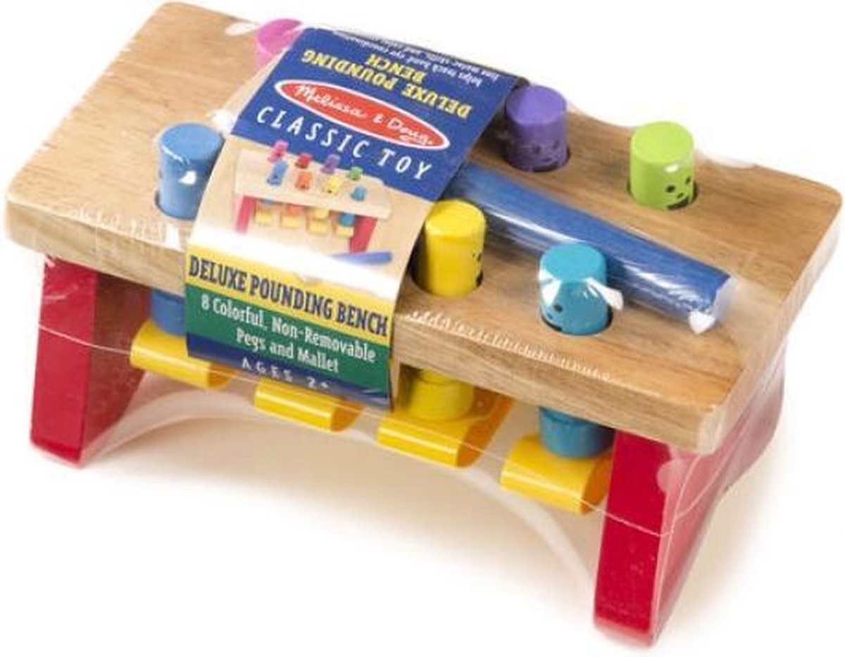 Melissa & Doug houten hamerbank