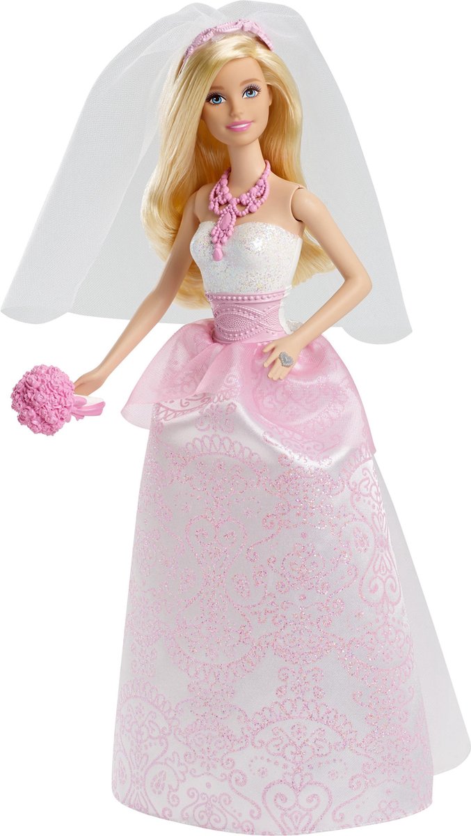 Mattel Barbie bruid tienerpop 33 cm - Roze