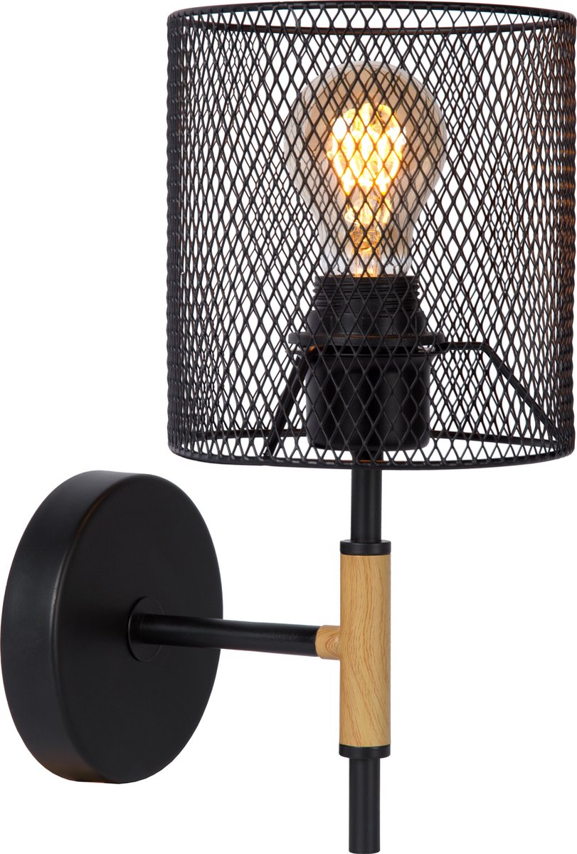 Lucide Baskett Wandlamp - Zwart