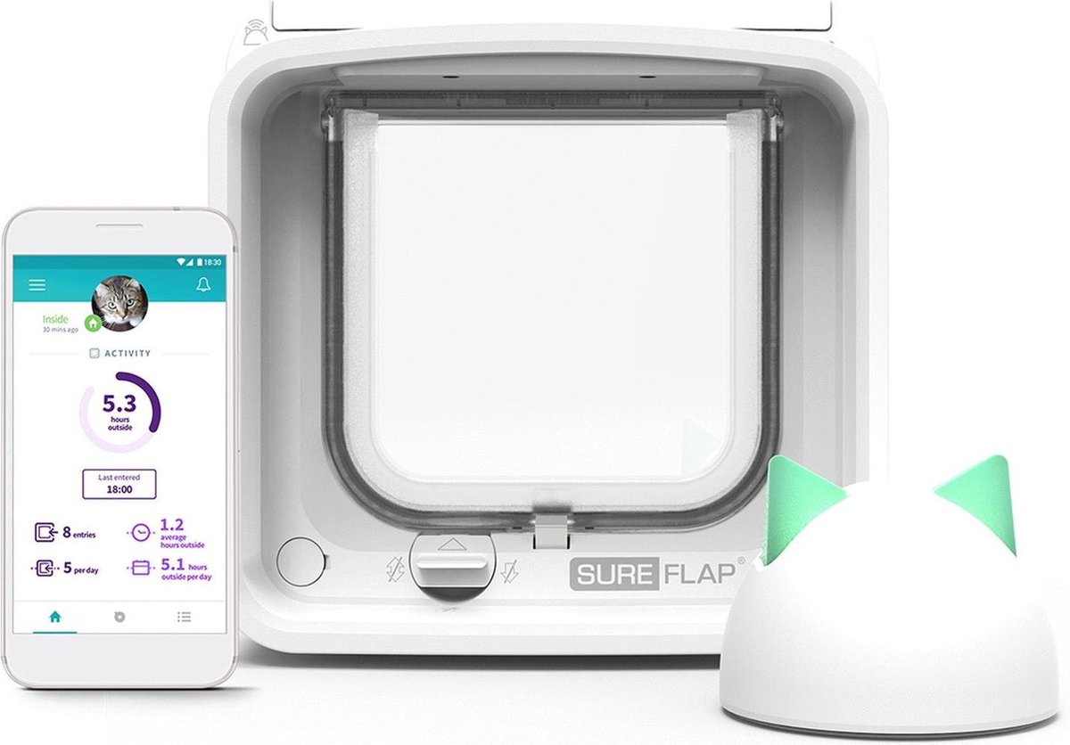 SureFlap Microchip Kattenluik Connect Bundel - Kattenluik - - Wit