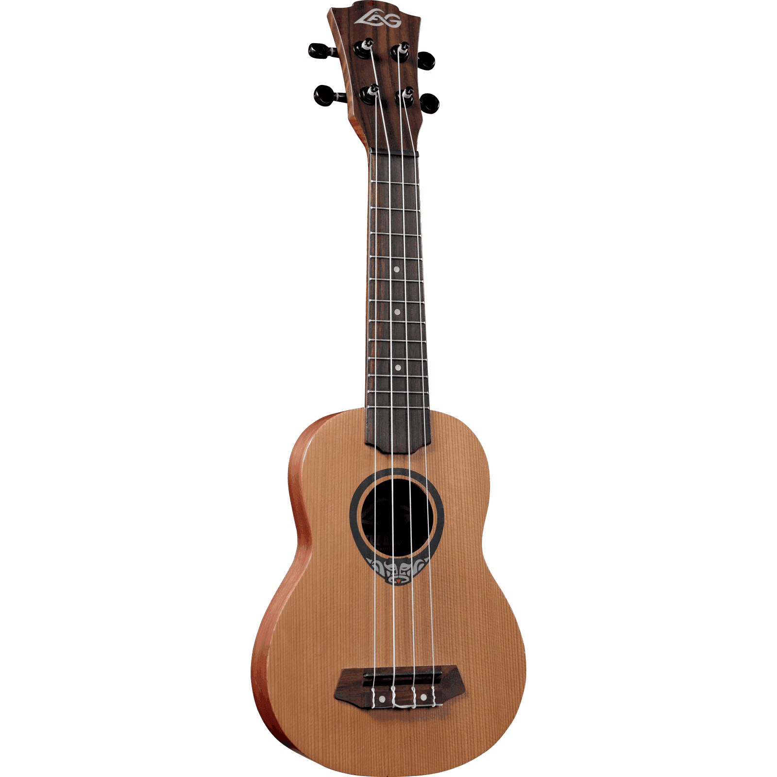LAG Guitars Tiki Uku 130 TKU130S thinline sopraan ukelele met gigbag
