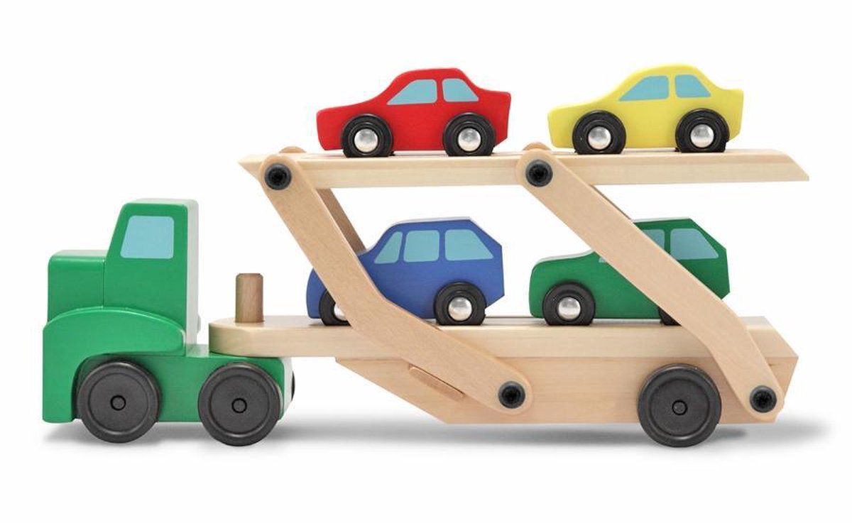 Melissa & Doug transportwagen met auto's 5 delig