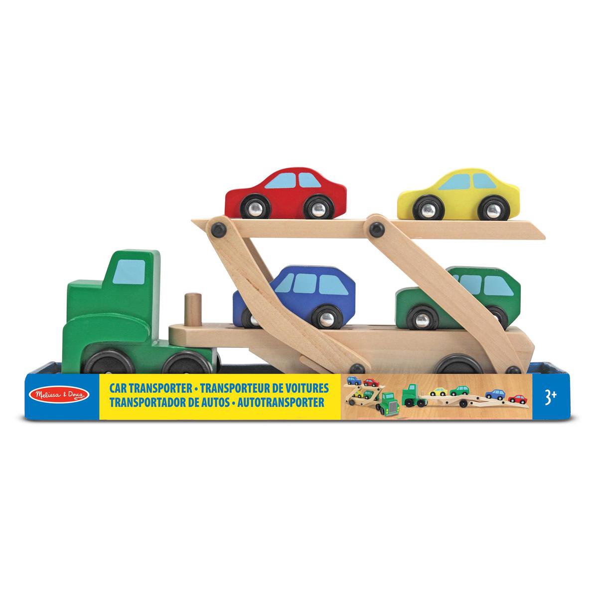 Melissa & Doug transportwagen met auto's 5 delig
