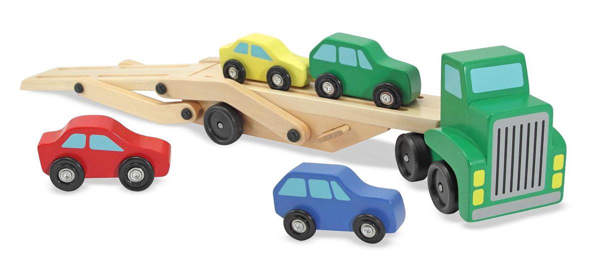 Melissa & Doug transportwagen met auto's 5 delig