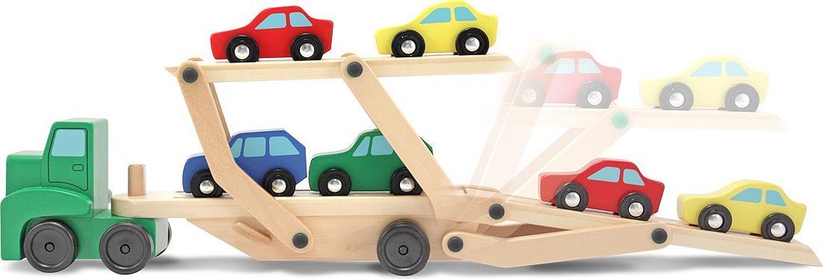 Melissa & Doug transportwagen met auto&apos;s 5 delig