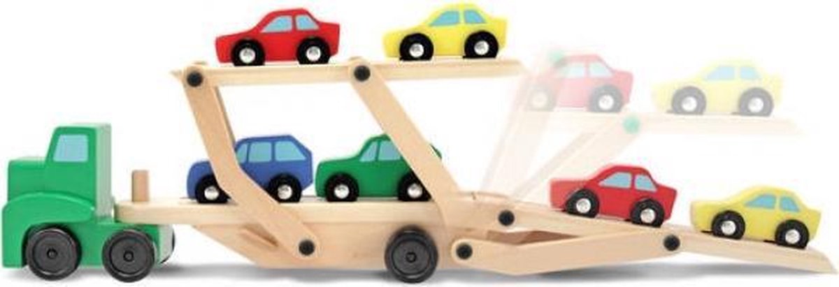 Melissa & Doug transportwagen met auto's 5 delig