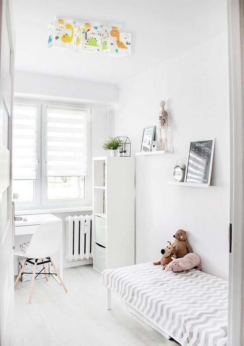 Dalber plafondlamp 3 lamps Dinos glow in the dark 51 cm - Wit