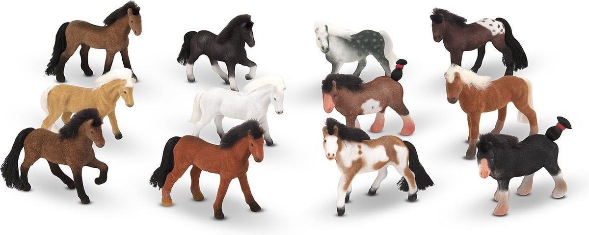 Melissa & Doug speelfigurenset paarden 12 delig