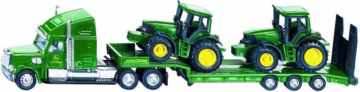 Siku dieplader met John Deere tractor junior 1:87 - Groen