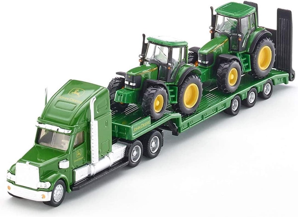 Siku dieplader met John Deere tractor junior 1:87 - Groen