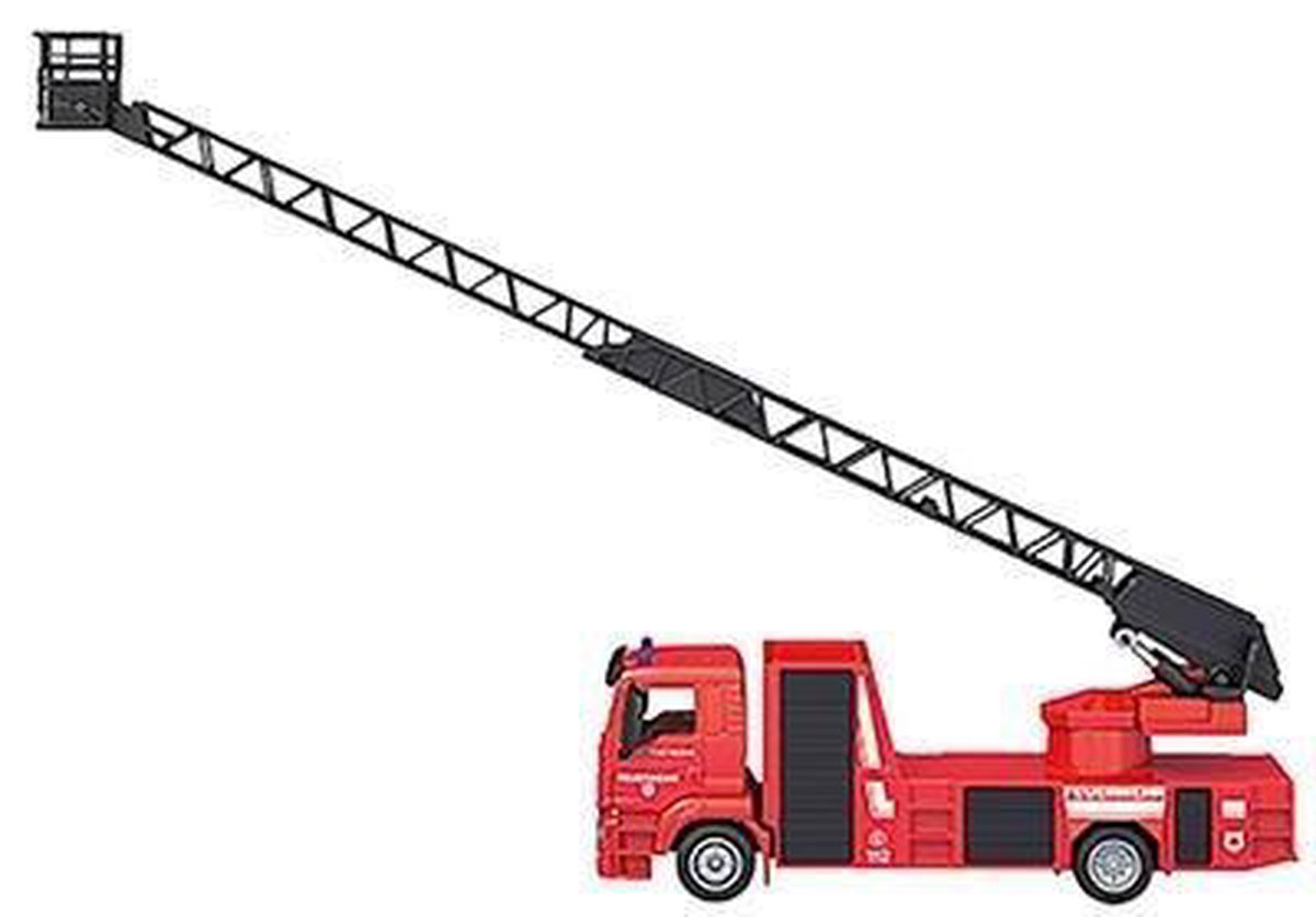 Siku Man brandweerwagen 20 cm kunststof/aluminium (2114) - Rood