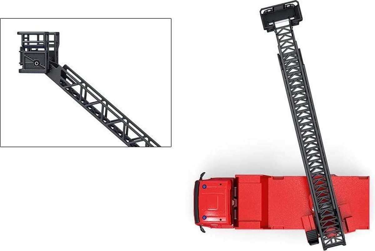 Siku Man brandweerwagen 20 cm kunststof/aluminium (2114) - Rood