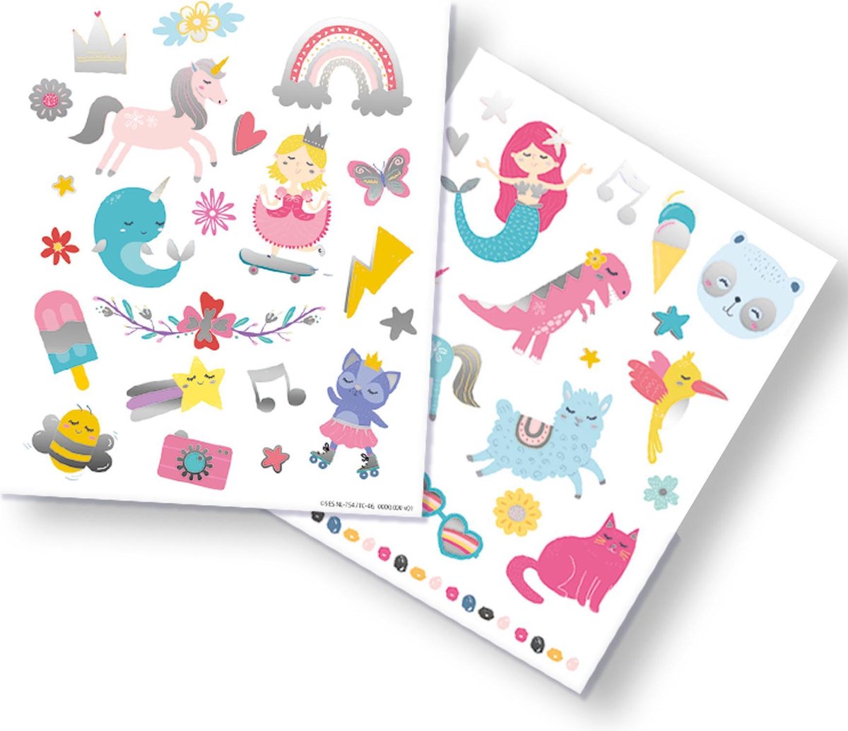 Ses kindertattoos metallic Sprookjes junior 40 stuks