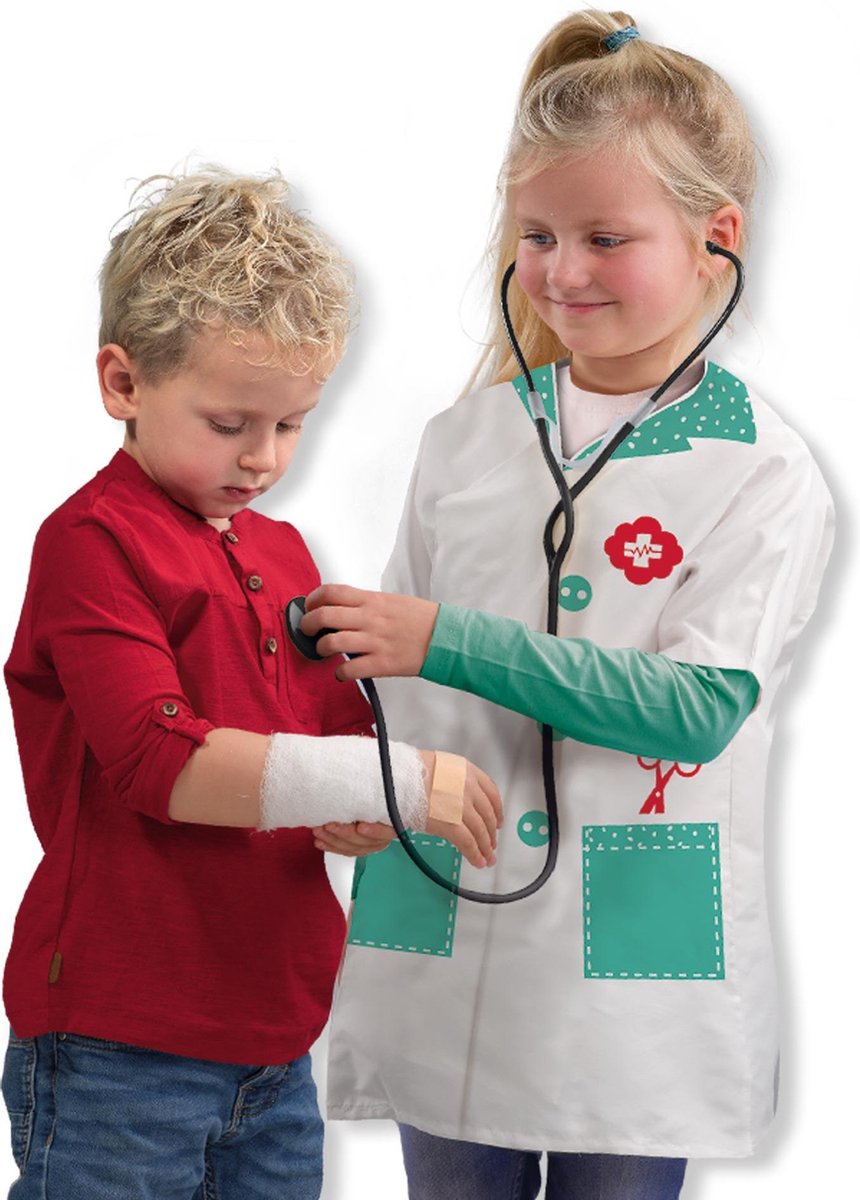 Ses Creative doktersset Mega junior wit/groen 17 delig