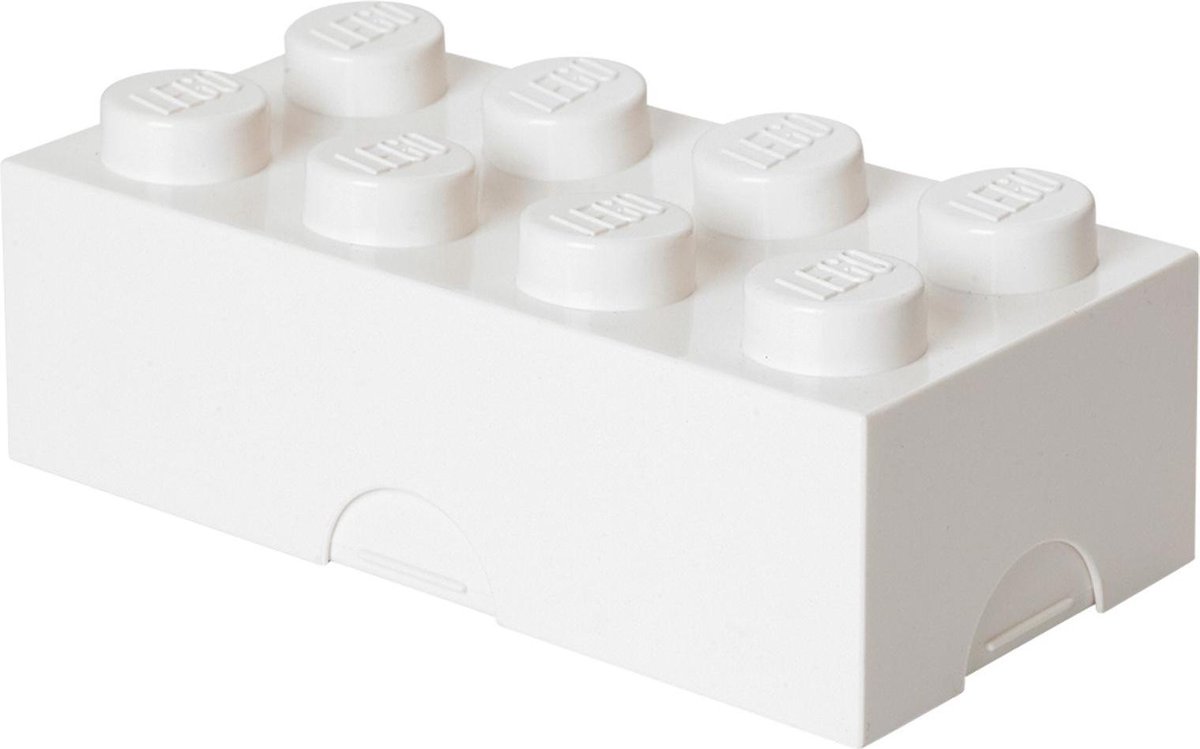 Room Copenhagen LEGO broodtrommel Brick 8 junior 20 x 10 x 7,5 cm PP - Blanco