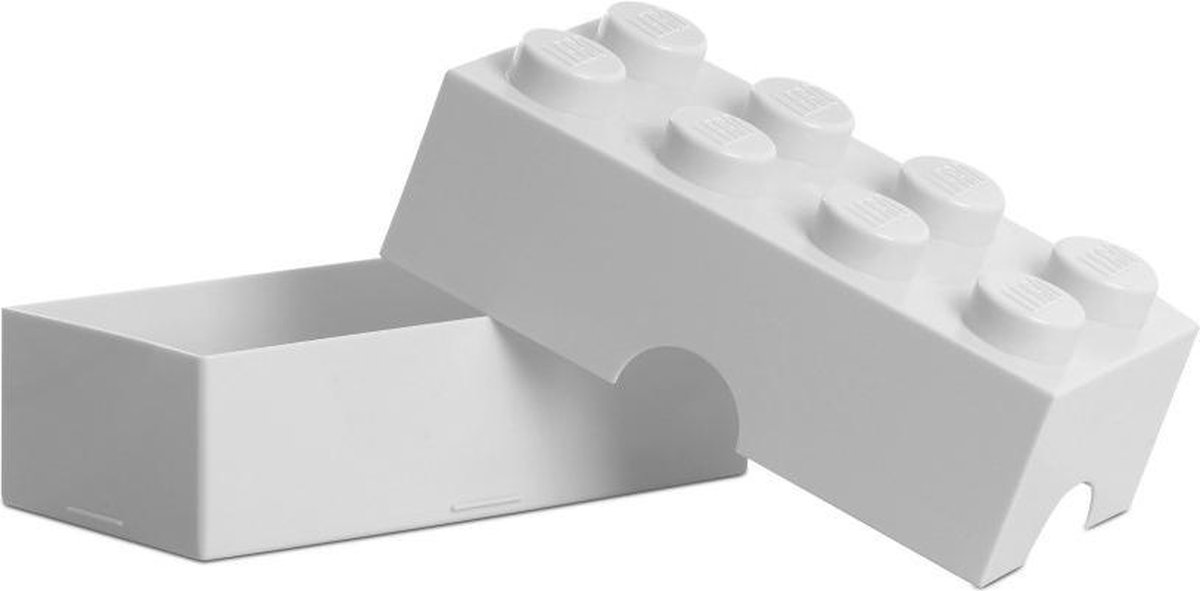 Room Copenhagen LEGO broodtrommel Brick 8 junior 20 x 10 x 7,5 cm PP - Wit
