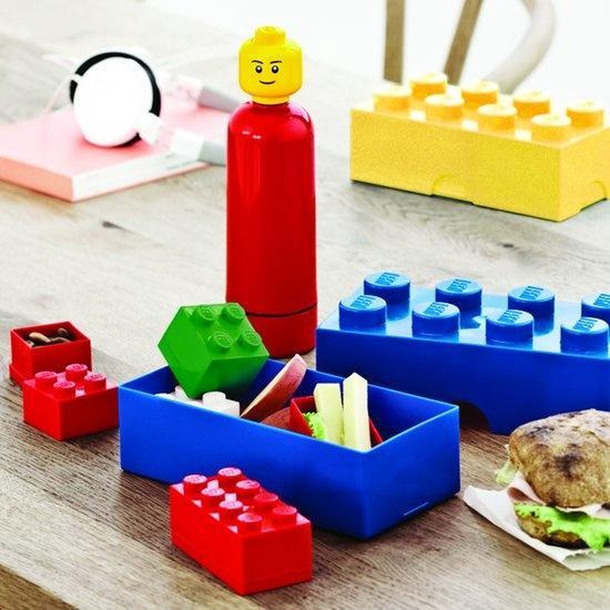 Room Copenhagen LEGO broodtrommel Brick 8 junior 20 x 10 x 7,5 cm PP - Wit