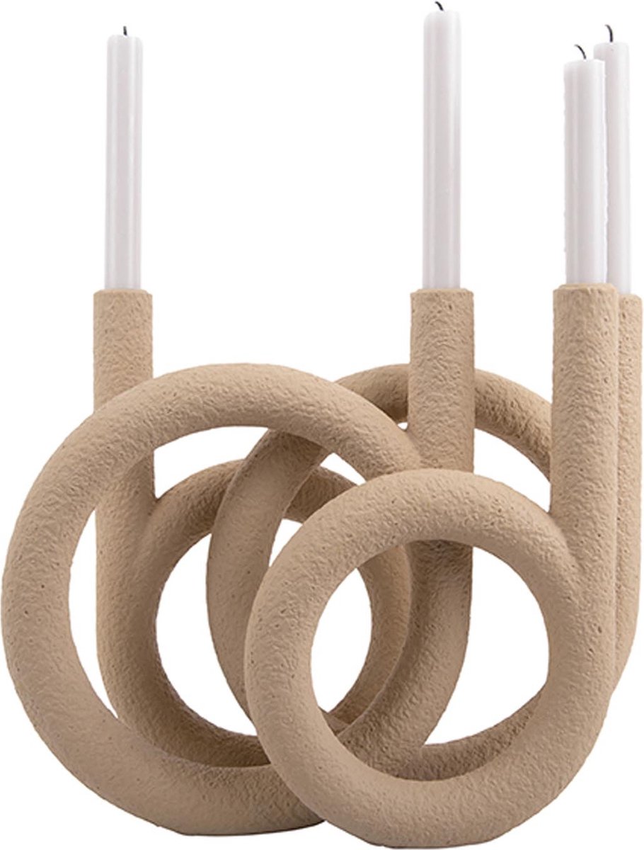 Pt , Kandelaar Rings - Zand - Beige