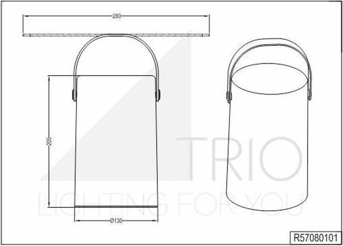 Reality Trio Leuchten Tafellamp Aruba Led RGB- - Wit