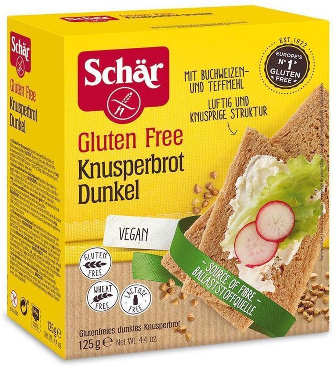 Dr. Schar Dr Schar Knusperbrot dunkel 125 gram