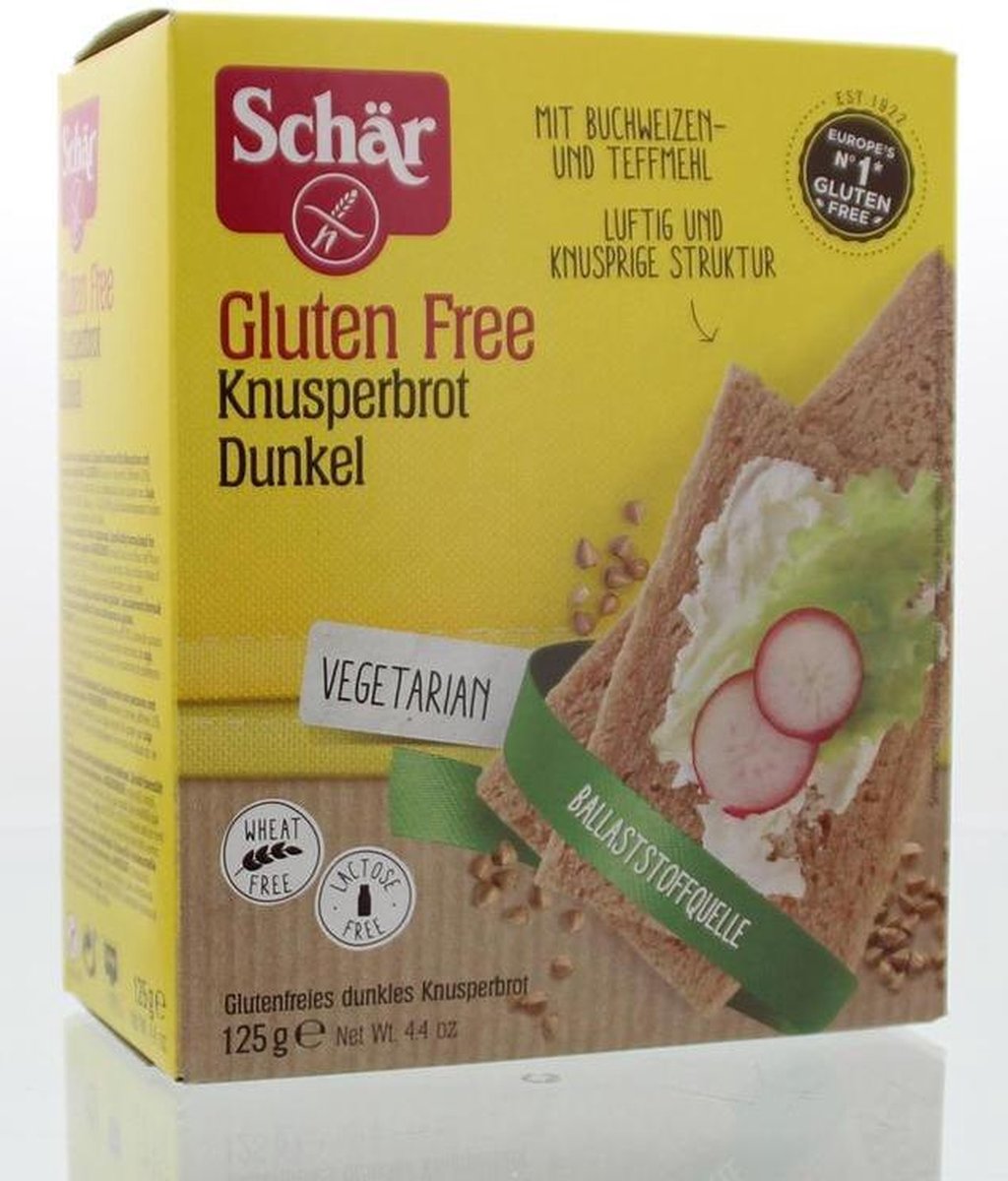 Dr. Schar Dr Schar Knusperbrot dunkel 125 gram