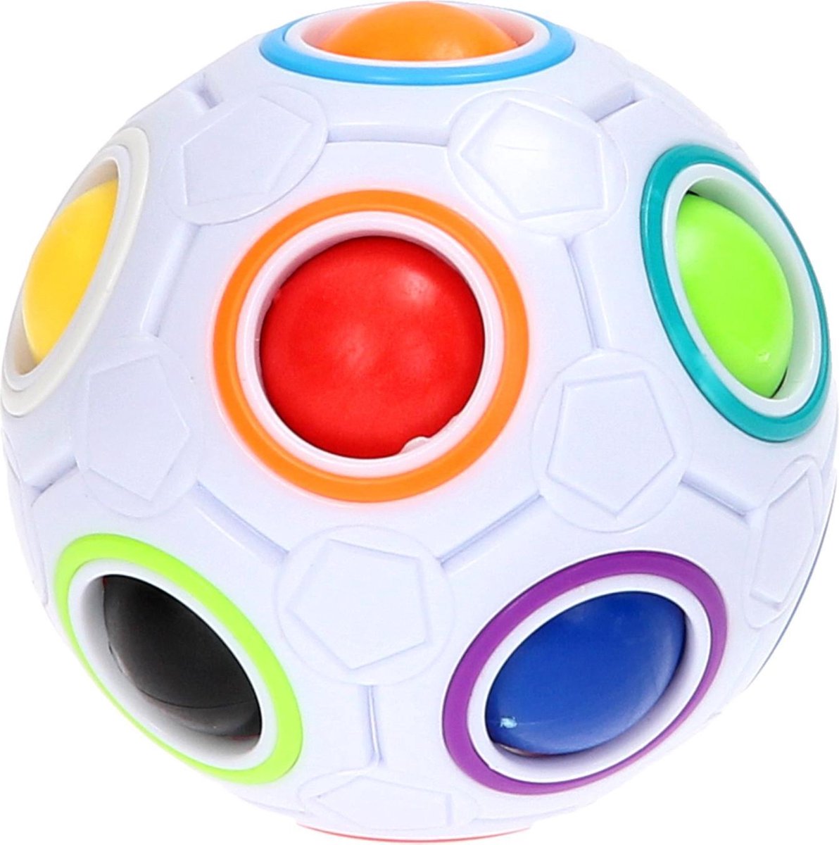 Toys Amsterdam behendigheidsspel Magic Ball junior 6,5 cm - Wit