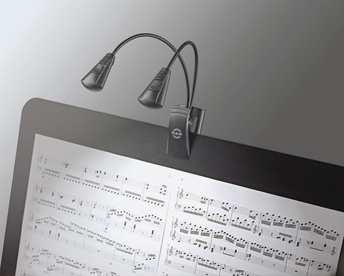 Konig & Meyer 12243 FlexLight lessenaarlamp met dubbele LED arm