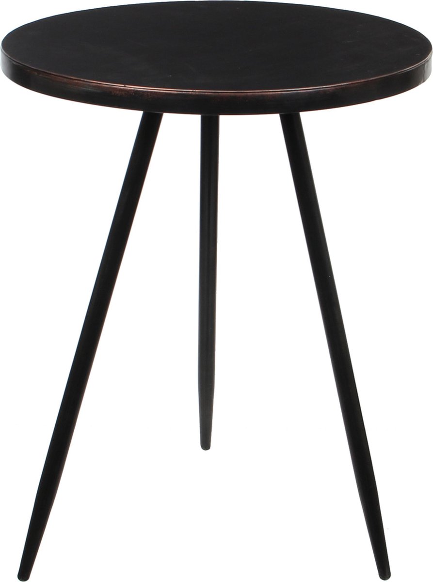 Mica Decorations ronde tafel maat in cm: 51,5 x 40 - - Zwart