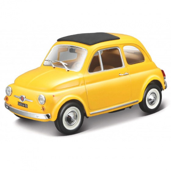 Bburago schaalmodel Fiat 500 F 1965 1:24 - Geel