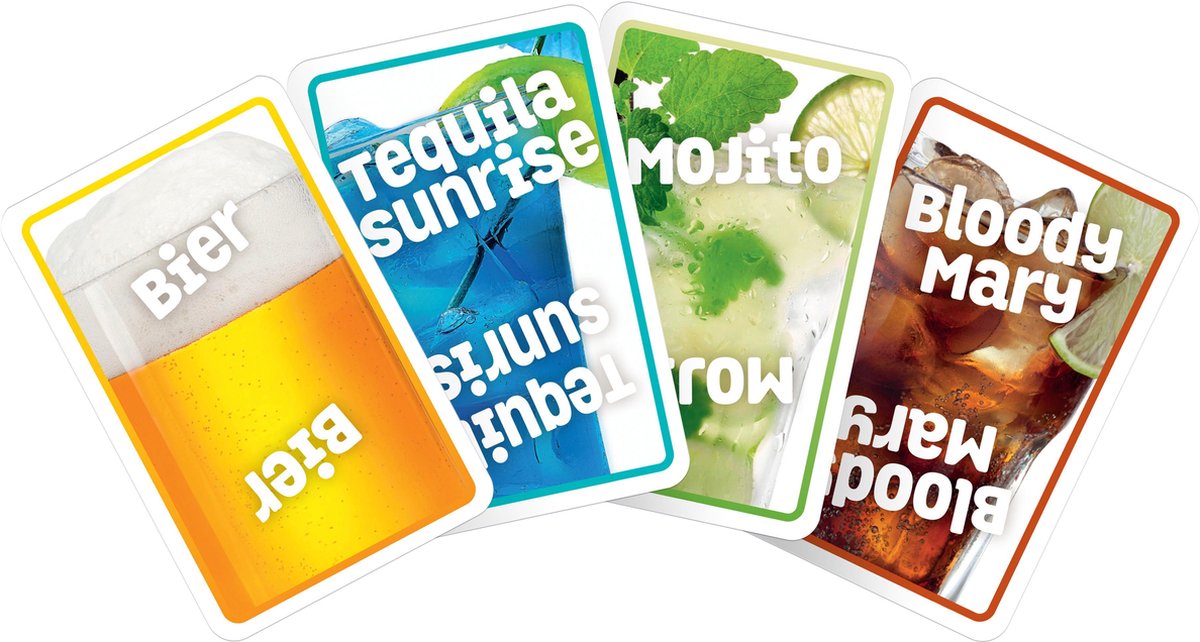 Shuffle kaartspel Color Addict Drinks 12.5 x 11.5 x 4.5 cm karton
