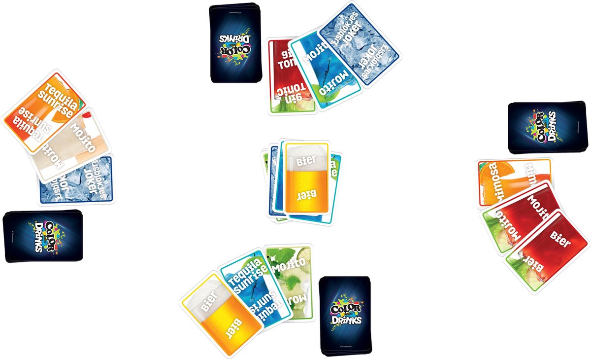 Shuffle kaartspel Color Addict Drinks 12.5 x 11.5 x 4.5 cm karton