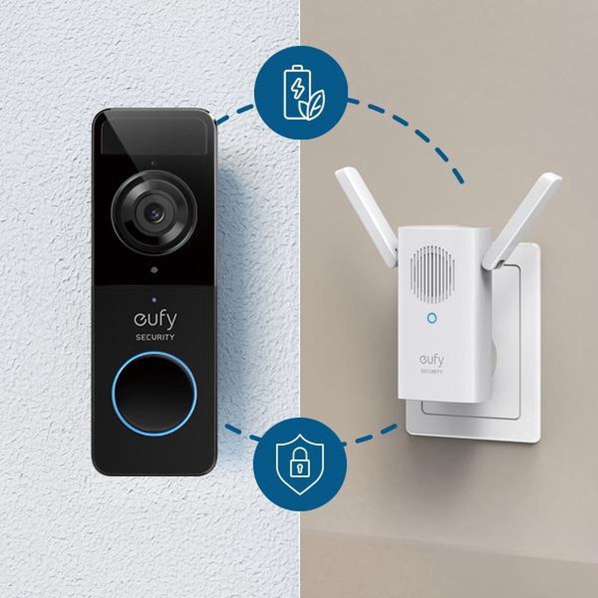 Eufy Video Doorbell Battery Slim - Zwart