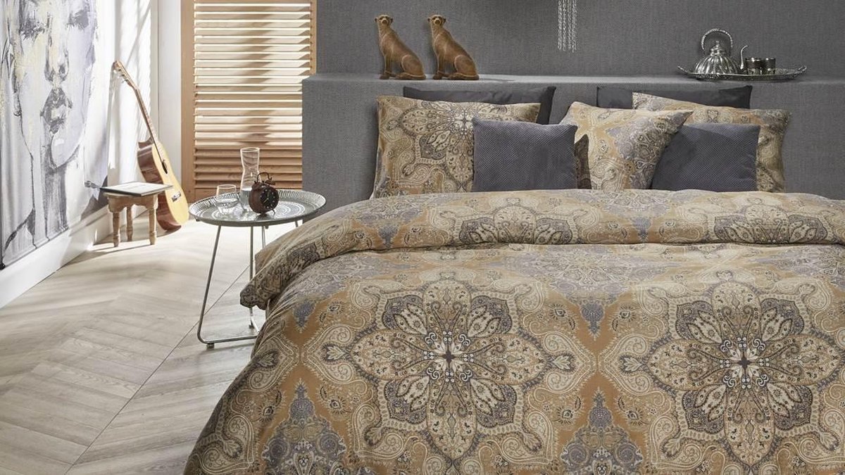 Huismerk Premium Dekbedovertrek Satijn All-Over - 240 x 220 cm - Bruin