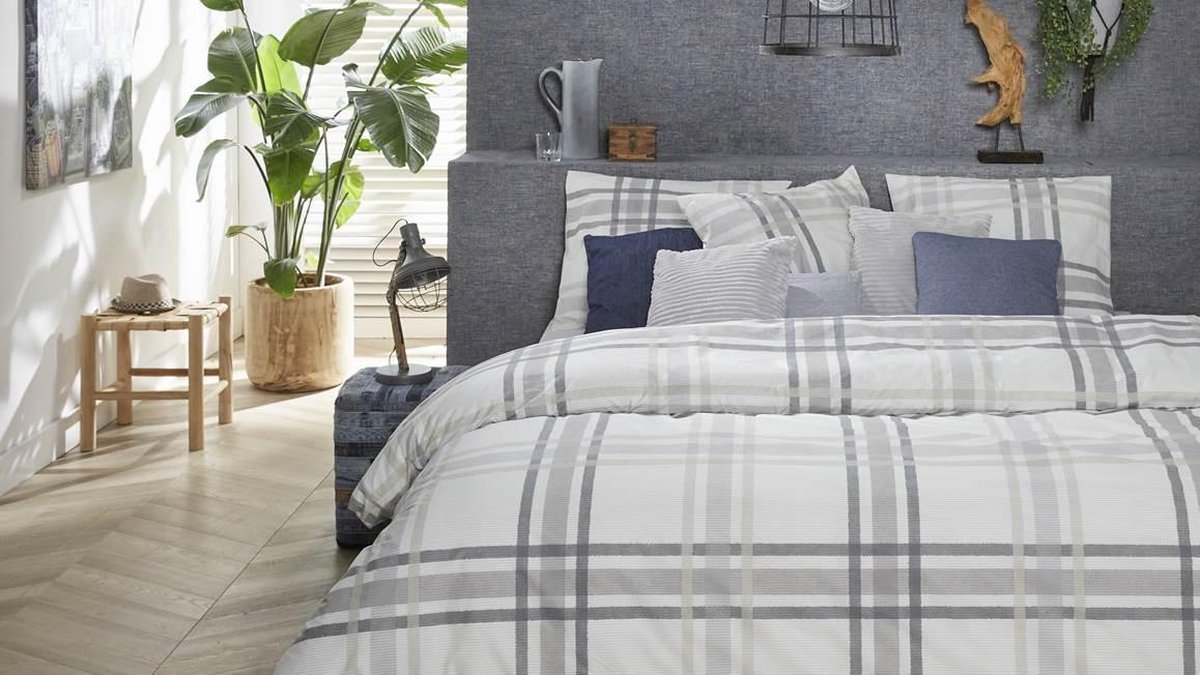 Huismerk Premium Dekbedovertrek Renforcé All-Over Ecru - 140 x 220 cm - Bruin