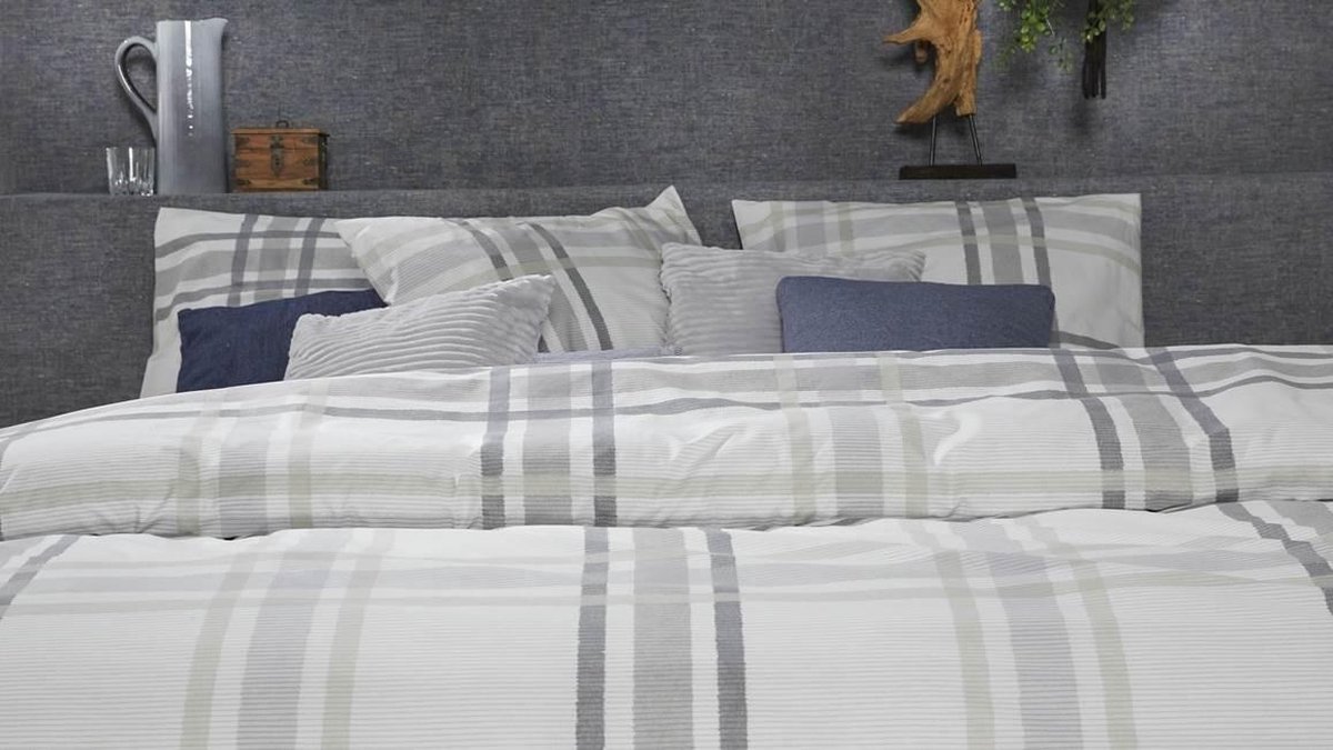Huismerk Premium Dekbedovertrek Renforcé All-Over Ecru - 140 x 220 cm - Bruin
