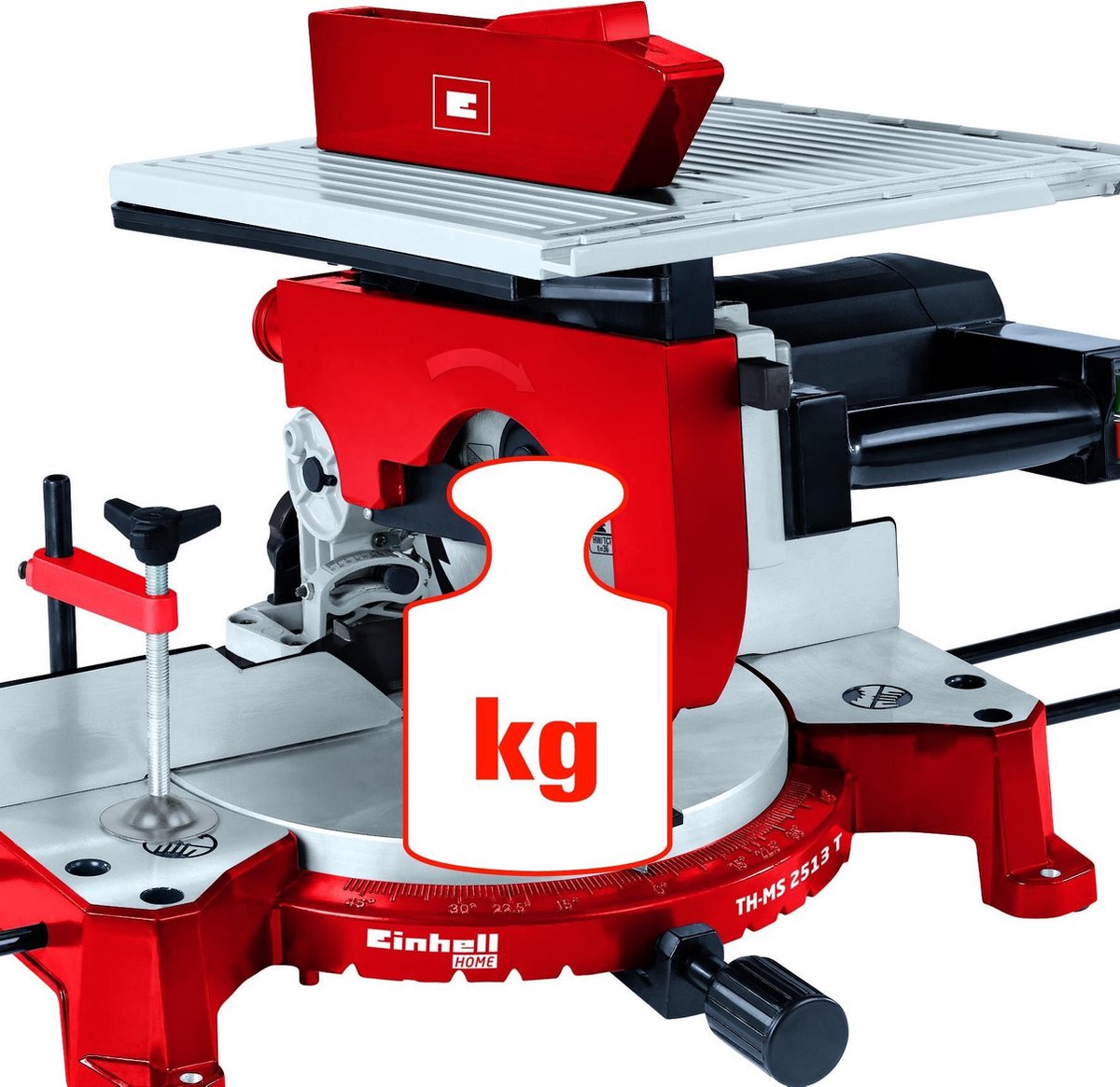 Einhell TC-MS 2513 T Kap- en Verstekzaagmachine met boventafel - 1800W - 250 x 30mm