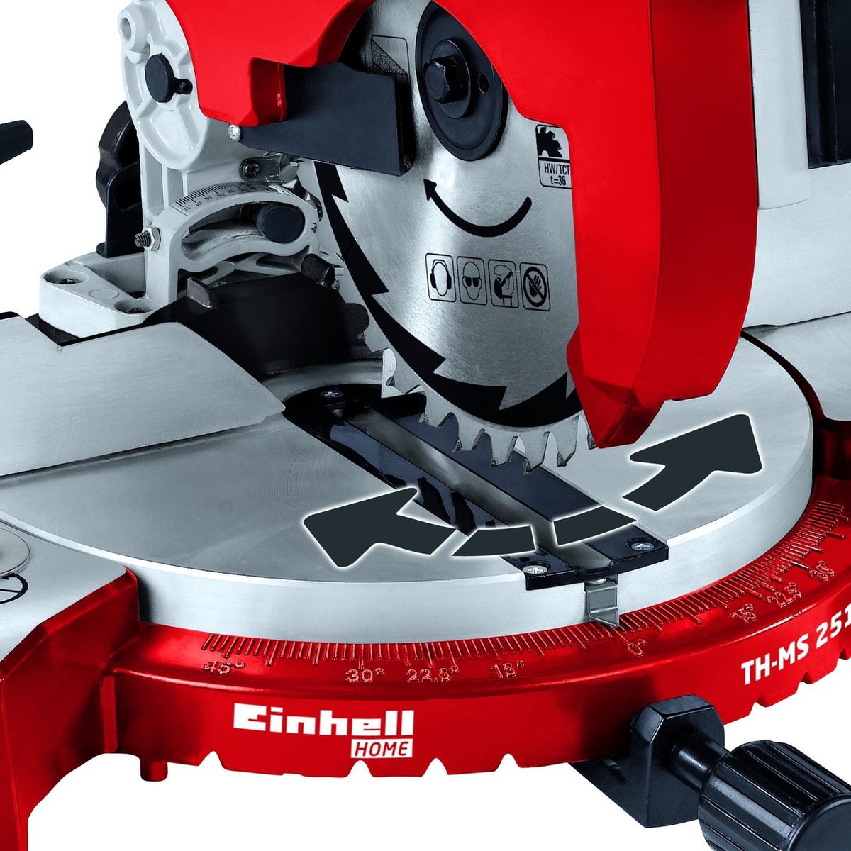 Einhell TC-MS 2513 T Kap- en Verstekzaagmachine met boventafel - 1800W - 250 x 30mm