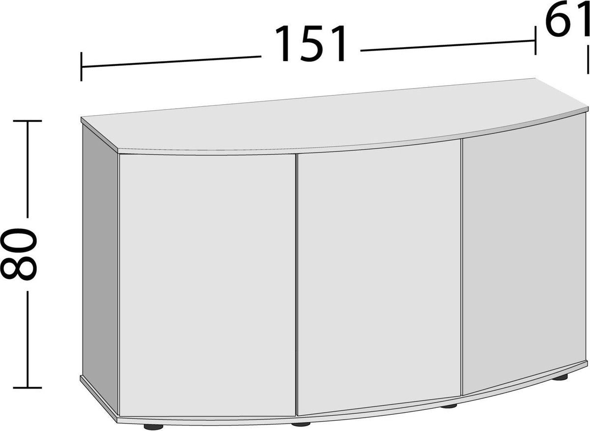 Juwel Kast Vision 450 Sbx 151x61x81 cm - Aquariummeubel - - Zwart