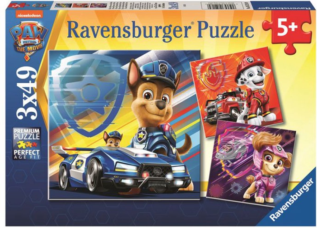 Ravensburger Puzzel Paw Patrol Movie 3x49 Stukjes