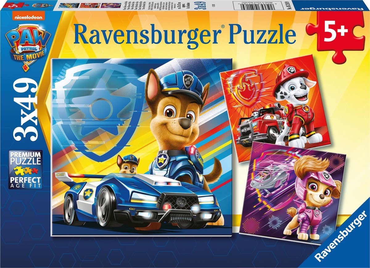 Ravensburger Puzzel Paw Patrol Movie 3x49 Stukjes