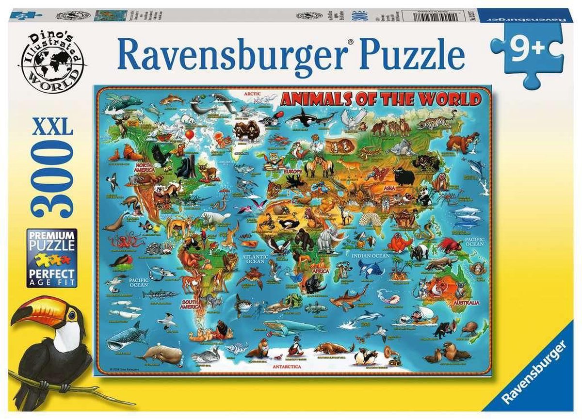 Ravensburger Puzzel Dieren Over De Wereld 300 Stukjes