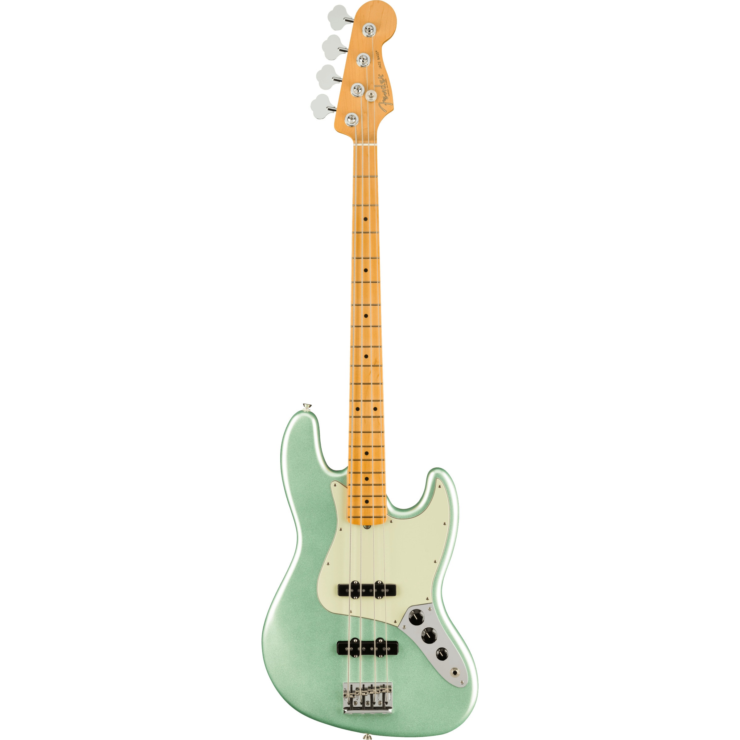 Fender American Professional II Jazz Bass Mystic Surf Green MN elektrische basgitaar met koffer