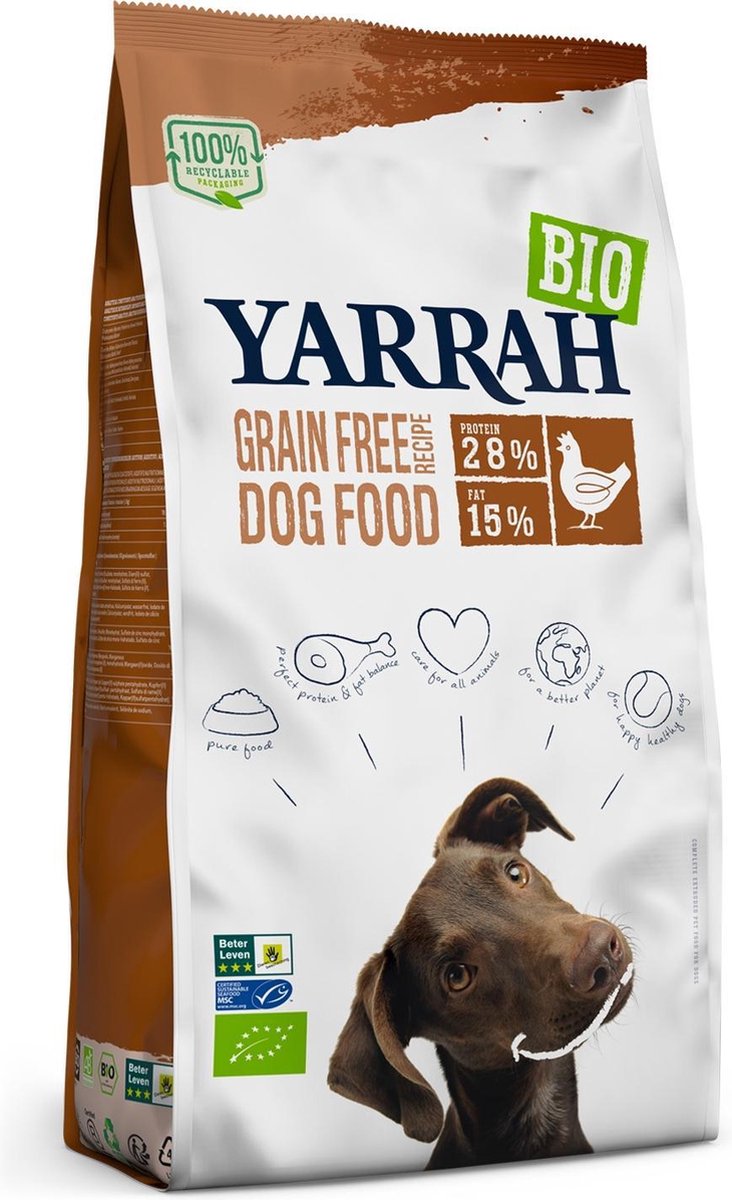 Yarrah Biologisch Graanvrij - Hondenvoer - 2 kg